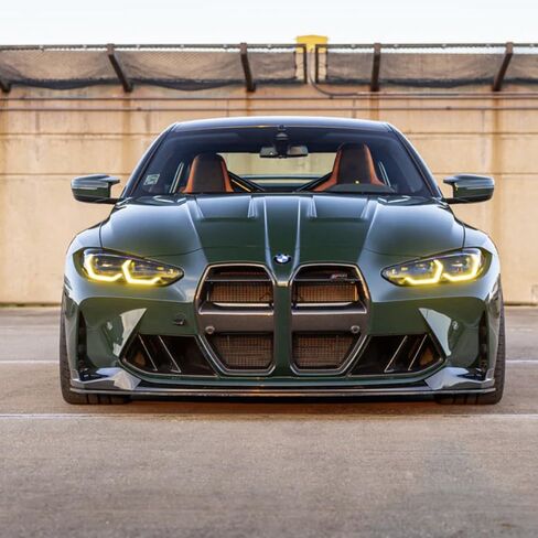 CSL Style Lemon Yellow DRL LED Modules Set for 2021 2022 2023 BMW M3 M4 G80 G82 G22 G23 G26 Headlight Daytime Running Light Only for USA Spec (for Adaptive LED with Laserlight) in Saudi Arabia