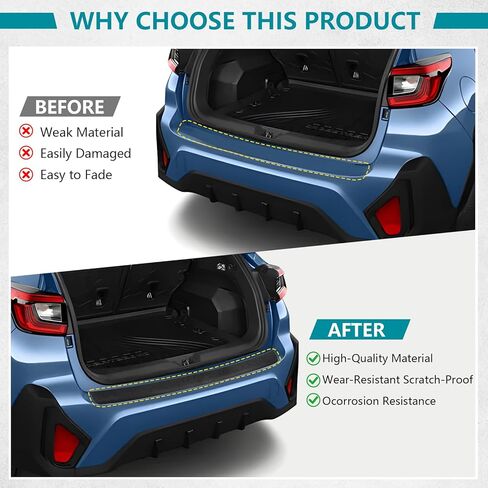 Rear Bumper Cover for Subaru Crosstrek 2024 2025 Accessories, Car Trunk Door Protector Molding Trim, DIY Direct Replacement Rear Bumper Guard Anti-Collision Strip E771SFN000 in Saudi Arabia