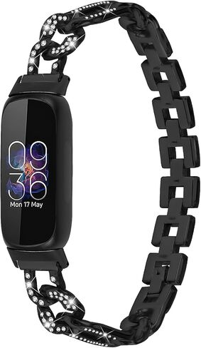 Slim Bling Bands Compatible with Fitbit Inspire 3 Smartwatch,Rhinestone Dressy Bracelet Replacement for Inspire 3 Wristbands Accessories Jewelry Strap Women Girl in Saudi Arabia