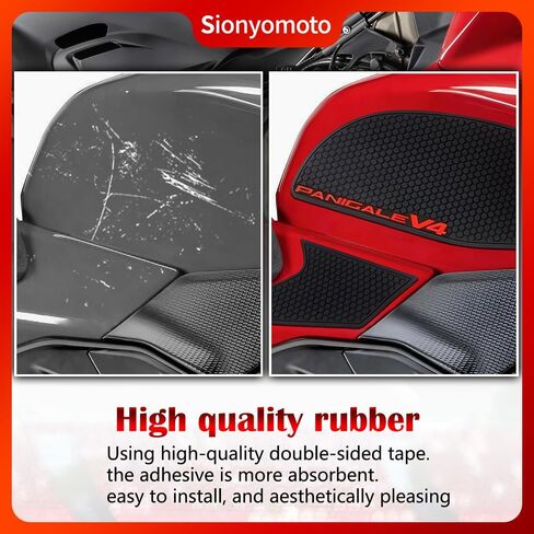 مجموعة ملصقات واقية لخزان الوقود متوافقة مع Panigale V4 V4S /SP2 2025 - طقم حماية مضاد للانزلاق، أسود | 4 قطع in Kuwait