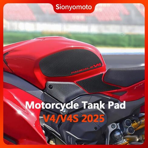 مجموعة ملصقات واقية لخزان الوقود متوافقة مع Panigale V4 V4S /SP2 2025 - طقم حماية مضاد للانزلاق، أسود | 4 قطع in Kuwait