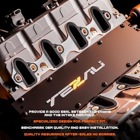 Intake Manifold Gasket Compatible with Chevrolet Silverado Tahoe Avalanche GMC Sierra Savana Yukon Cadillac Escalade Hummer Isuzu 4.8L 5.3L 6.0L 6.2L, Interchange Part Number MS98016T MS92211 in Saudi Arabia