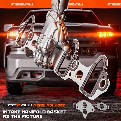 Intake Manifold Gasket Compatible with Chevrolet Silverado Tahoe Avalanche GMC Sierra Savana Yukon Cadillac Escalade Hummer Isuzu 4.8L 5.3L 6.0L 6.2L, Interchange Part Number MS98016T MS92211 in Saudi Arabia