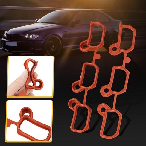 11611436631 113307401 Intake Manifold Gasket 2000-2008 for BMW 3 7 X3 X5 Z4 Series 330Ci 730Li 2.5i 3.0i Replacement # 026098P 77028100 366.500 2429075000 M36012 M36012-00 in Saudi Arabia