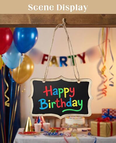 10 PCS Large 5.9×9 inche Hanging Chalkboard Signs, Double Sided Erasable Message Board with 10 PCS Long Hanging String & 7 PCS Color Pen & 2 PCS Cleaning Cloth for Partys in Saudi Arabia