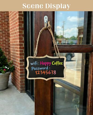 10 PCS Large 5.9×9 inche Hanging Chalkboard Signs, Double Sided Erasable Message Board with 10 PCS Long Hanging String & 7 PCS Color Pen & 2 PCS Cleaning Cloth for Partys in Saudi Arabia