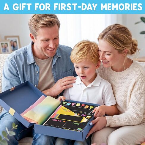 First & Last Day of School Sign (Marker + Pencil Flag Included) - 10x14 Reusable Back to School Chalkboard 1st for Kindergarten Preschool Daycare, Double Sided Dry Erase Board Photo Props for Kids in Saudi Arabia