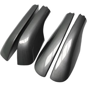 4pcs Grey ABS Car Roof Rack Bar Rail End Shell Cover Trim Compatible for Lexus LX570 2008 2009 2010 2011 2012 2013 2014 2015 Accessories in Saudi Arabia