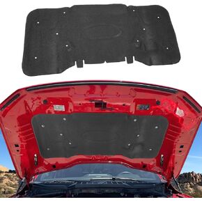 بطانة عازلة للصوت متوافقة مع 2021-2024 Ford F150 3.5L (باستثناء Raptor) غطاء محرك السيارة عازل للصوت حصيرة PET لباد المحرك العازل للحرارة لملحقات 2023 F150 in Kuwait