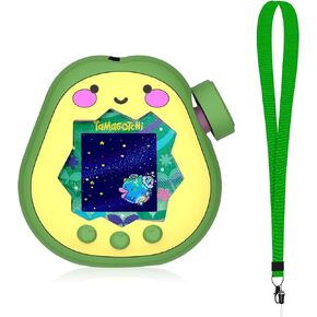 for Tamagotchi Paradise Silicone Case with Dial Cover and Lanyard, Cute 3D Avocado Standing Protective Case for Tamagotchi Paradise Accessories, Green Avocado in Saudi Arabia