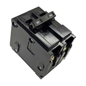 40A 2-Pole Circuit Breaker, Type QP Replacement, Plug-in Mount, 10kA Interrupt Rating, 120/240V Thermal Magnetic - Compatible with Siemens PL/ES Load Centers & Panels in Saudi Arabia