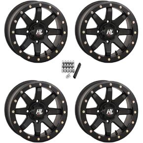 High Lifter HL9 Matte Black 14x7 Beadlock ATV Wheels/Rims Can-Am Outlander/Renegade (Full Set) in Saudi Arabia