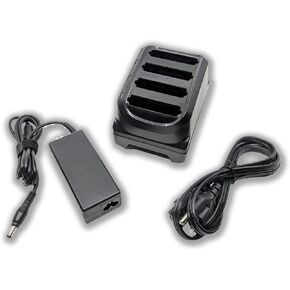 شاحن بطارية ذو 4 فتحات لبطاريات Zebra TC21، TC26، TC210K، TC26AK Android Scanner BT-000409، يتضمن مصدر الطاقة | بديل لـ SAC-TC2Y-4SCHG-01 in Kuwait