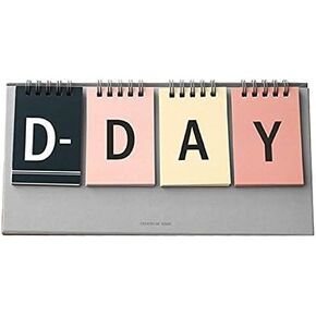 D-Day Perpetual Desk Calendar D-Day Count Down Flip Calendar Desktop Easel Calendar Spiral Bound Calendar Planner, Decorative Stickers Included, 9.84"X4.72" (Multi) in Saudi Arabia