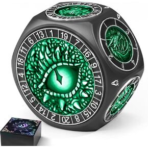 مجموعة نرد DND 8 في 1 من ZHOORQI - نرد دوار معدني مع D20 مزدوج، ونقوش وحش ثلاثية الأبعاد ودوران سلس - مثالية لهدايا TTRPG وD وD Dungeons and Dragons (النرد الأسود - أرجواني) in Kuwait