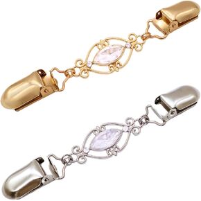 2 PCS Waist Cincher Clips Dress Clips Back Cinch for Shawl Cardigan Sweater Clothes Shirt Tightener Clip(Silvery Golden) in Saudi Arabia
