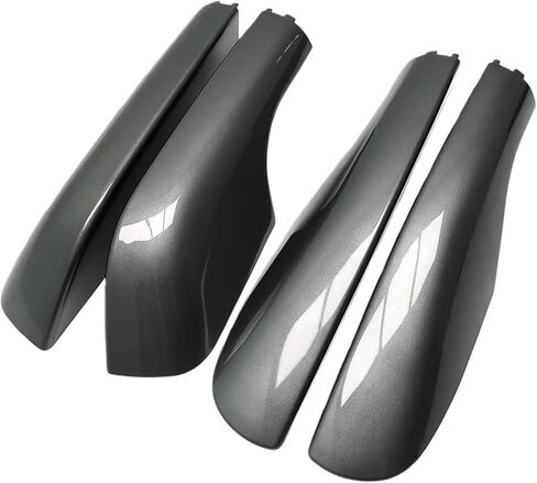 4pcs Grey ABS Car Roof Rack Bar Rail End Shell Cover Trim Compatible for Lexus LX570 2008 2009 2010 2011 2012 2013 2014 2015 Accessories in Saudi Arabia