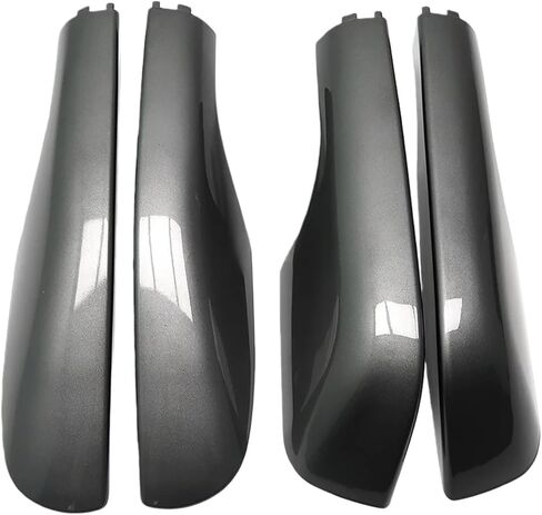 4pcs Grey ABS Car Roof Rack Bar Rail End Shell Cover Trim Compatible for Lexus LX570 2008 2009 2010 2011 2012 2013 2014 2015 Accessories in Saudi Arabia