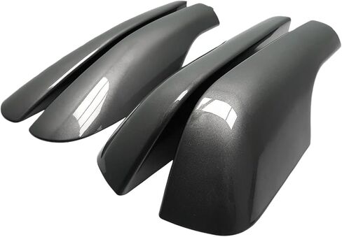 4pcs Grey ABS Car Roof Rack Bar Rail End Shell Cover Trim Compatible for Lexus LX570 2008 2009 2010 2011 2012 2013 2014 2015 Accessories in Saudi Arabia
