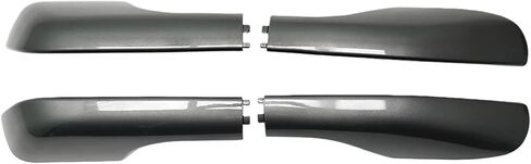 4pcs Grey ABS Car Roof Rack Bar Rail End Shell Cover Trim Compatible for Lexus LX570 2008 2009 2010 2011 2012 2013 2014 2015 Accessories in Saudi Arabia