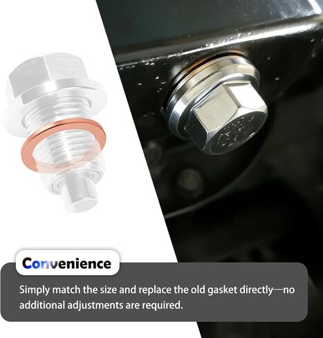 90PCS Oil Drain Plug Gasket Kit,Crush Washer Oil Drain Plug Including M11 M12 M14 M16 M18 M20,Sealed Oils Drains Plugs Washer with Storage Box for Car Accessories Replacement in Saudi Arabia