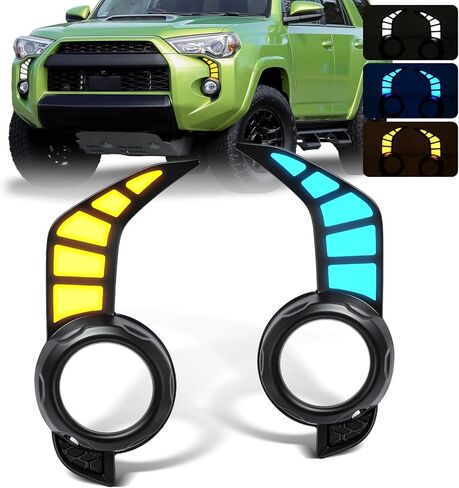 LED Daytime Running Lights - for Toyota 4Runner 2014-2024 DRL Front Bumper Fog Light Turn Signal Lamp Assembly for SR SR5 TRD PRO Sport Dynamic Sequential Turn Signal 3 Color IP67 Waterproof in Saudi Arabia