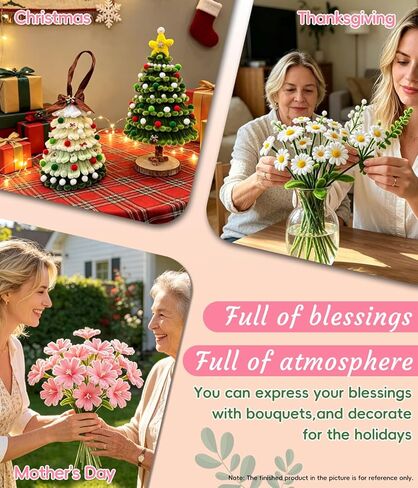 772PCS Complete Pipe Cleaner Flower Kit Pipe Cleaners Bulk Craft Supplies Chenille Stems Flower Making Kit with Instruction Floral Wires Tape for Festival Home Decorations, Art Supplies in Saudi Arabia