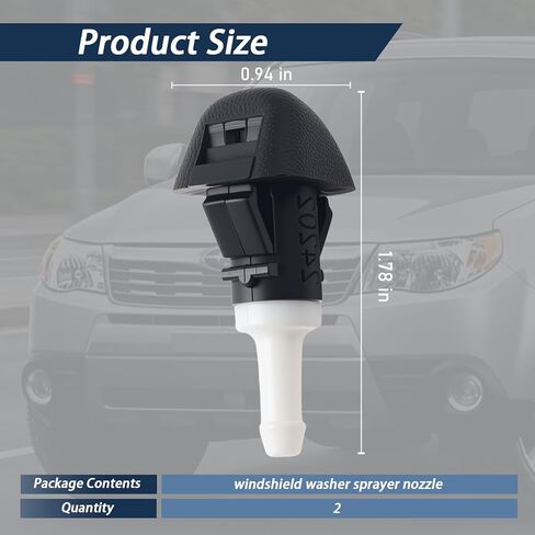 2PCS Windshield Washer Nozzle for Front Replacement OEM 86636SG000/86636AJ10B,Windshield Sprayer Nozzle Compatible with Subaru Forester/Legacy,Durable Windshields Wiper Nozzles in Saudi Arabia