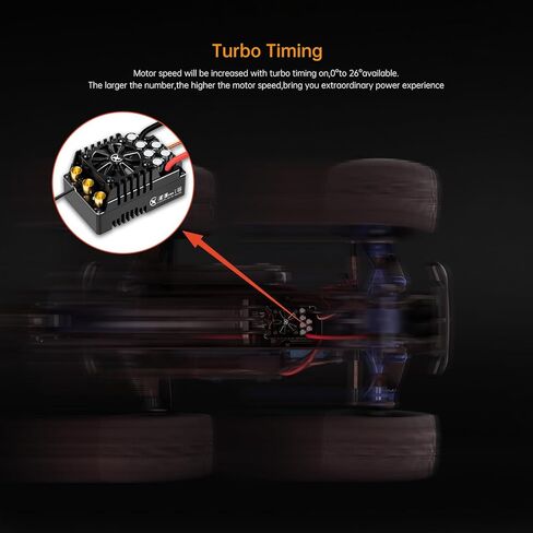 XC E5Pro APP Controls Sensored Brushless ESC for RC Car,6-12S Lipo,250A Continuous Current,8-25A、6.0/7.4/8.4V BEC,Applicable to 1/5、1/6 Off Road Truck Monster in Saudi Arabia