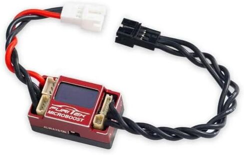 FURITEK MICROBOOST 2S Lipo 25A/50A بدون فرش بدون مستشعر/ESC مع شاشة LCD مصممة للسيارة الصغيرة 1/24، 1/27، 1/28 2WD أو AWD أو RWD RC الانجراف/سيارة السباق (HELIDIRECT) (أحمر (FUR-2601)) in Kuwait