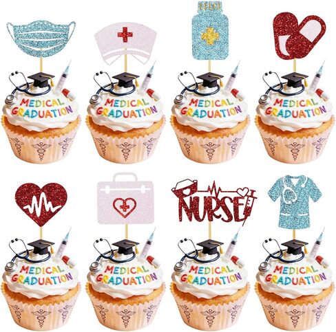 48Pcs Pink and Black 2026 Graduation Cupcake Toppers Glitter Class of 2026 Congrats Grad Diploma Cap Cupcake Picks for Graduation Theme Party Mini Cake Decorations Family Friends Celebrations in Saudi Arabia