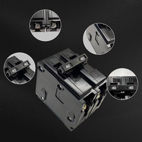 40A 2-Pole Circuit Breaker, Type QP Replacement, Plug-in Mount, 10kA Interrupt Rating, 120/240V Thermal Magnetic - Compatible with Siemens PL/ES Load Centers & Panels in Saudi Arabia