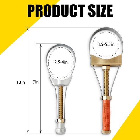 2 Pcs Heavy Duty Oil Filter Wrench Set, Adjustable Steel Strap Removal Tool for 2.5" to 5.5" (9-15cm) Diameter Filters, Industrial Grade for Trucks, Tractors, Excavators & Large Vehicles in Saudi Arabia