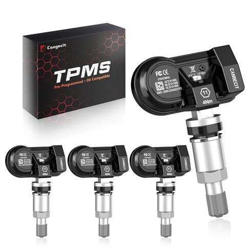 مستشعر TPMS مبرمج مسبقًا من Ford لـ 2018-2025 F150، F250، F350، Expedition | 2020-2025 اكسبلورر، برونكو | 2009-2025 الهروب | 2010-2025 العبور | 2010-2021 التركيز، فليكس، 315 و 433 ميجا هرتز (4 قطعة) in Kuwait