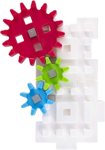 Guidecraft IO Blocks Tabletop System - 118 Pieces, Gears, Axles, IO People & Cows, Kids Interlocking Learning Toys in Saudi Arabia