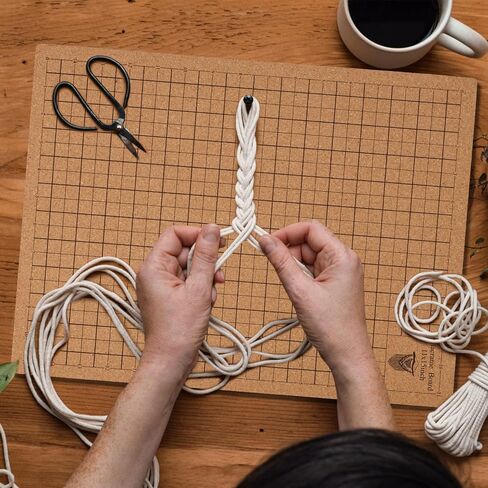 Macrame Board and Pins,12×16 in Macrame Project Board, Double-Sided Grids Handmade Braiding Board with Instructions for Braiding Bracelet Creating Macrame and Knotting Creations (12×16 in) in Saudi Arabia