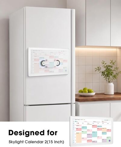 Magnetic Mount for Skylight Calendar 15" (Gen 2), Refrigerator Metal Surface Adapter with Dual Magnets, White Back Plate Stand Accessory for Kitchen Command Center in Kuwait