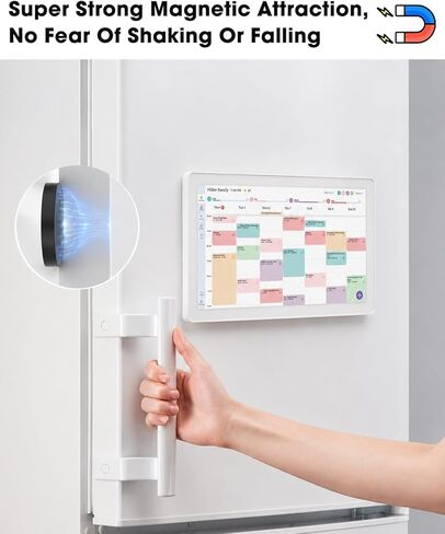 Magnetic Mount for Skylight Calendar 15" (Gen 2), Refrigerator Metal Surface Adapter with Dual Magnets, White Back Plate Stand Accessory for Kitchen Command Center in Kuwait