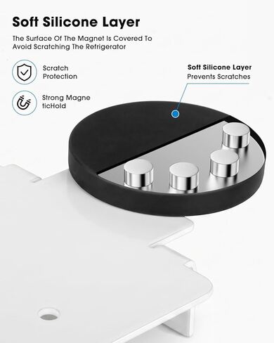 Magnetic Mount for Skylight Calendar 15" (Gen 2), Refrigerator Metal Surface Adapter with Dual Magnets, White Back Plate Stand Accessory for Kitchen Command Center in Kuwait