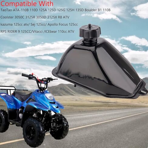 خزان الوقود المعدني مع غطاء للدراجة الصينية 50cc 70cc 90cc 110cc 125cc ATV Quad 4 ويلر كولستر تاوتاو بويانج كول سبورت Sunl Eagle JCL Peace in Kuwait