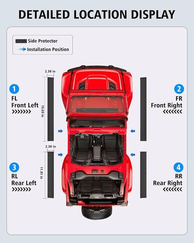 واقيات عتبة الباب الخارجية لملحقات Ford Bronco 2026 2025-2021 4 أبواب (ليست لرياضة برونكو)، واقي عتبة الباب المضاد للخدش، غطاء حماية دخول باب السيارة غير قابل للانزلاق (مجموعة 4 قطع) in Kuwait