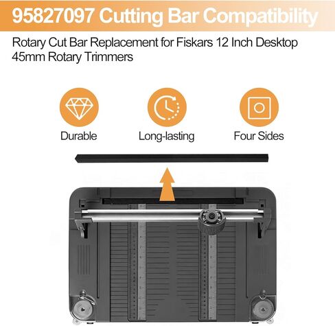 95827097 شريط قطع دوار لـ Fiskars 12 بوصة 45 مم لوح تقطيع ورق سطح المكتب، شريط قطع للمكاتب ومحلات الطباعة والمكتبات، قطعة واحدة in Kuwait
