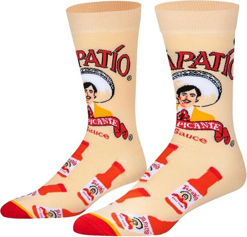 Odd Sox, Funny Crew Socks, Tapatio Hot Sauce, Adult Large 8-12 in Saudi Arabia