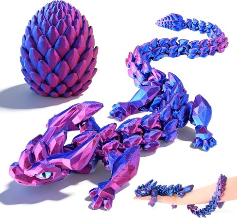 23.6" 3D Oversized Printed Dragon Egg, 3D Printed Fidget Toys, Large Articulated Dragon Toy, Party Favors Fantasy Gifts for Kids Teens Collectors in Saudi Arabia