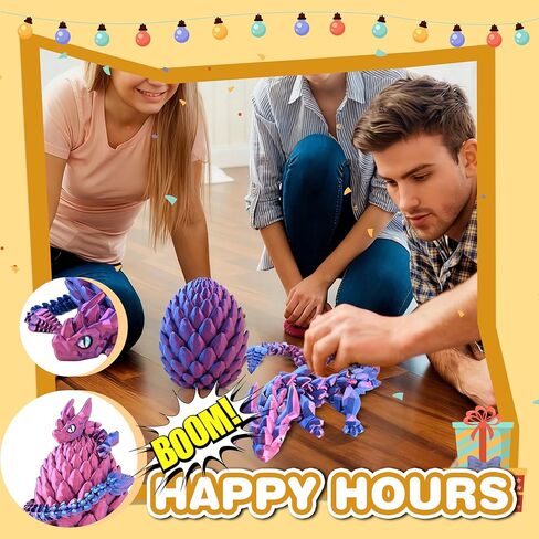 23.6" 3D Oversized Printed Dragon Egg, 3D Printed Fidget Toys, Large Articulated Dragon Toy, Party Favors Fantasy Gifts for Kids Teens Collectors in Saudi Arabia