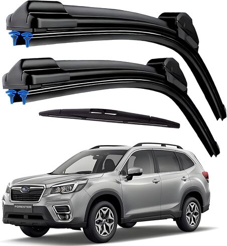 Dual Rubber Blade Windshield Wipers for 2025 2024 2023 2022 2021 2020 2019 2018 Subaru Crosstrek/Impreza 2017-2025 Automotive Replacement Wiper Blades 26"/16"/12" Rear Wiper (Set of 3) Top Lock in Saudi Arabia