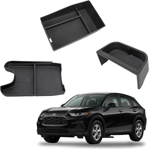 Center Console Organizer Compatible with 2023-2026 Honda HRV Accessories, Armrest Tray, Console Bottom Storage Box and Dashboard Organizer Box, Fits both Honda HR-V 7-inch and 9-inch Screen in Saudi Arabia