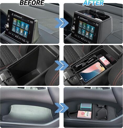 Center Console Organizer Compatible with 2023-2026 Honda HRV Accessories, Armrest Tray, Console Bottom Storage Box and Dashboard Organizer Box, Fits both Honda HR-V 7-inch and 9-inch Screen in Saudi Arabia