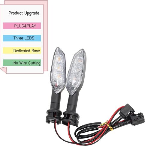 مجموعة Tail Tidy Kit لـ MT03 MT-03 2020-2025 YZF-R3 2022-2025 Fender Eliminator Kit مجهزة بحامل لوحة ترخيص، ضوء لوحة ترخيص، توصيل وتشغيل عدسة شفافة أضواء إشارة الانعطاف (التوصيل والتشغيل الجديد) in Kuwait