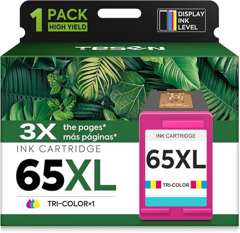 خراطيش حبر 65XL بديلة عالية الإنتاجية لحبر HP 65 XL HP65 HP 65 خراطيش حبر سوداء اللون تستخدم مع طابعات HP Envy 5055 5000 5052 Deskjet 3755 3700 3752 2600 2622 2652 (عبوتان) in Kuwait